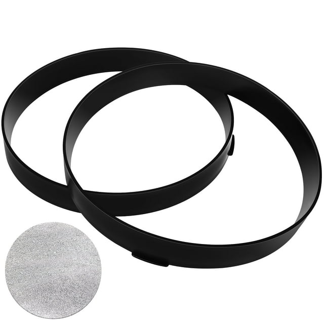 Woeilo 2 Pcs Garden Stepping Stones Outdoor Crescent Masonry Black