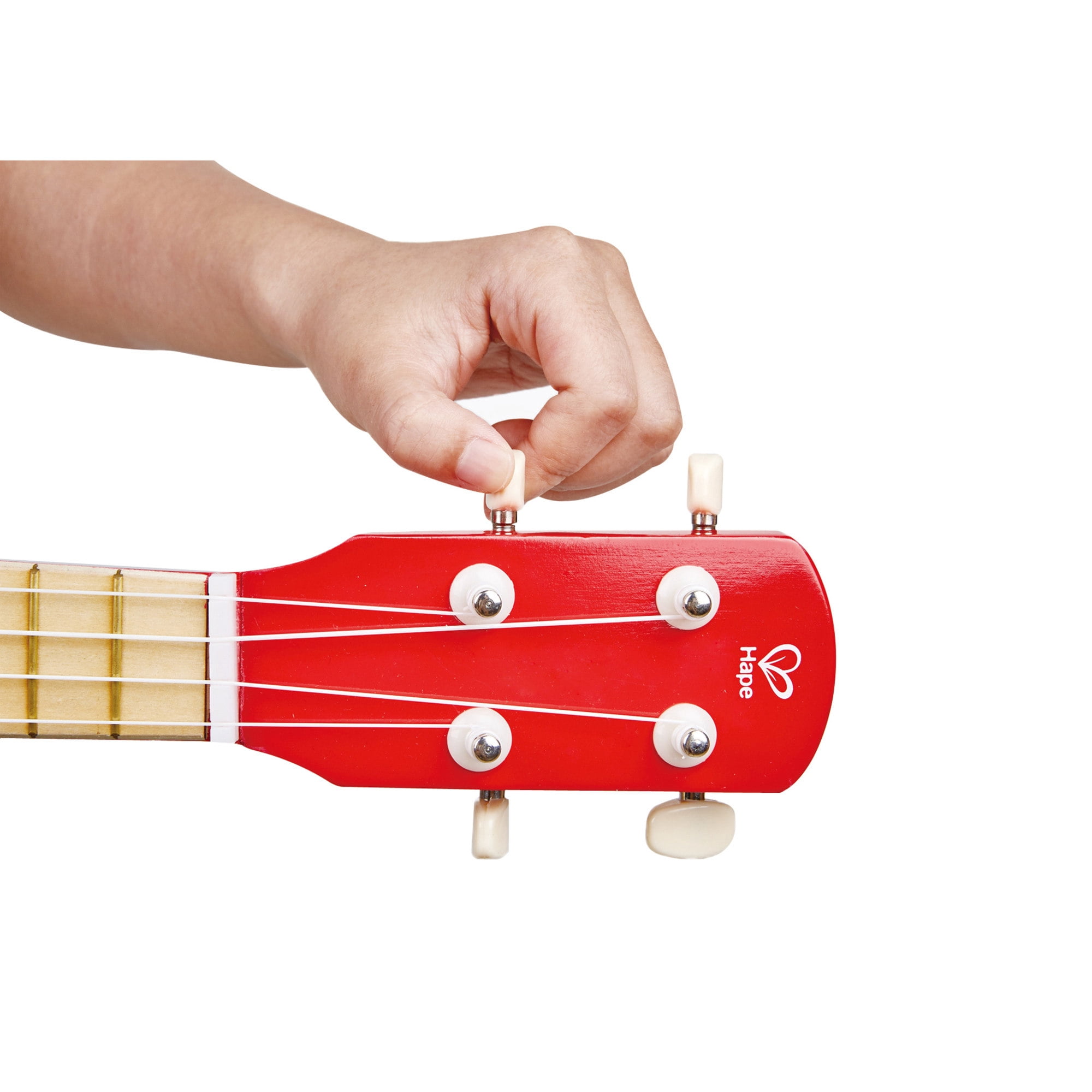 Hape Kid's Wooden 21" Toy Ukulele in Red, Preschool Kids & Toddler