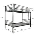 thumbnail image 4 of Zimtown Metal Bunk Bed with Ladder for Kid's Room,Twin Black, 4 of 8