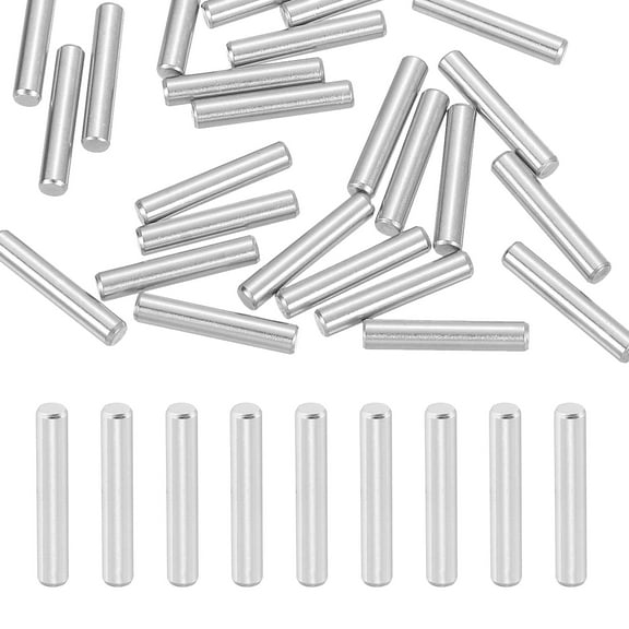 30 Pcs 3 x 16 mm 316 Stainless Steel Dowel Pins, Cylindrical Shelf Support Peg Pin, Silver Tone