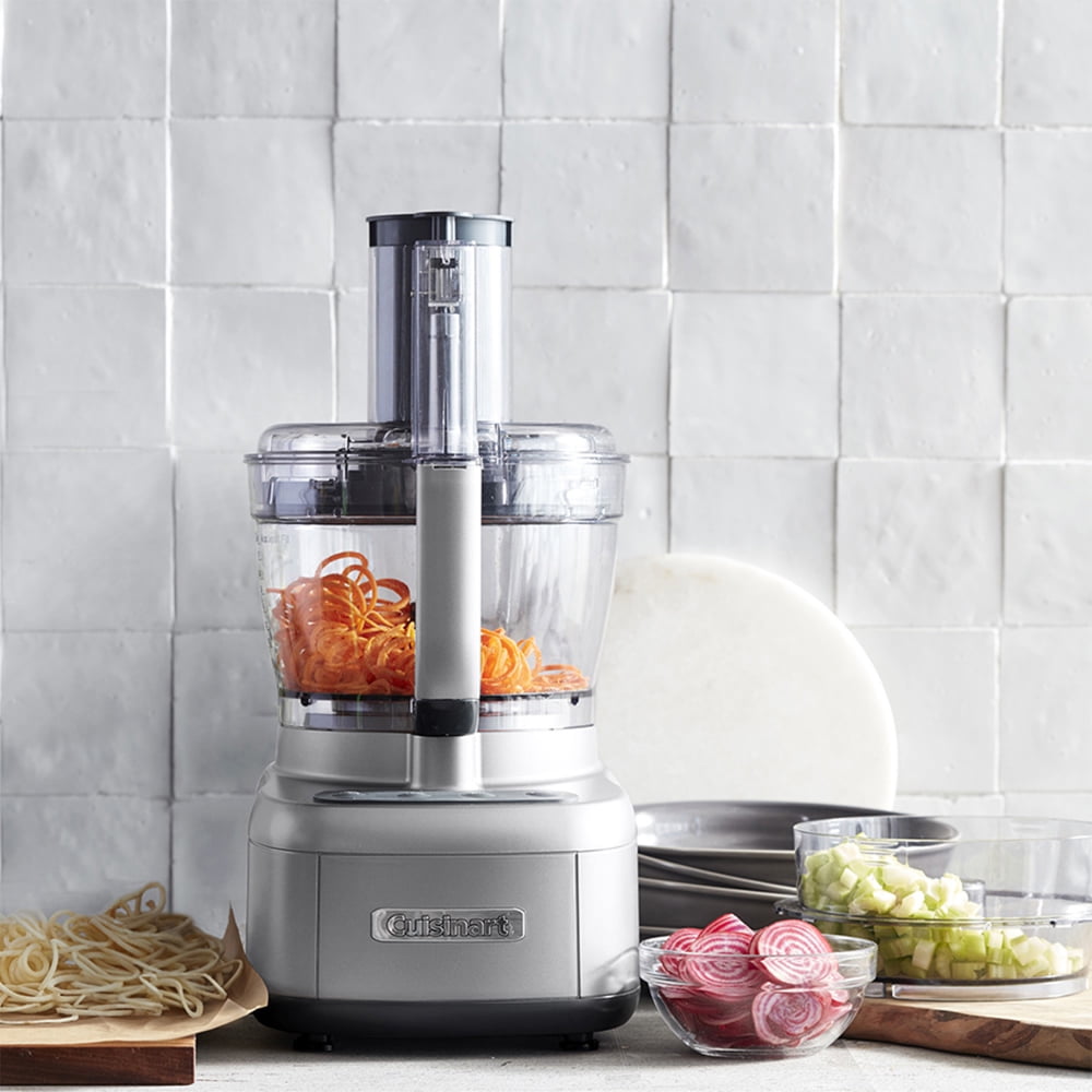 Cuisinart FP-1300SVWS Elemental 13-Cup Food Processor with Spiralizer and  Dicer, Silver Bundle with Cuisinart Classic Nonstick Edge 6