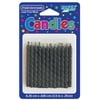 "Club Pack of 576 Solid Jet Black Decorative Birthday Cake & Cupcake Party Candles 2.5"""