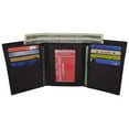 thumbnail image 4 of Mens Genuine Leather Trifold Wallet 8 Credit Card Slots ID Window 1155 (C) Black, 4 of 10