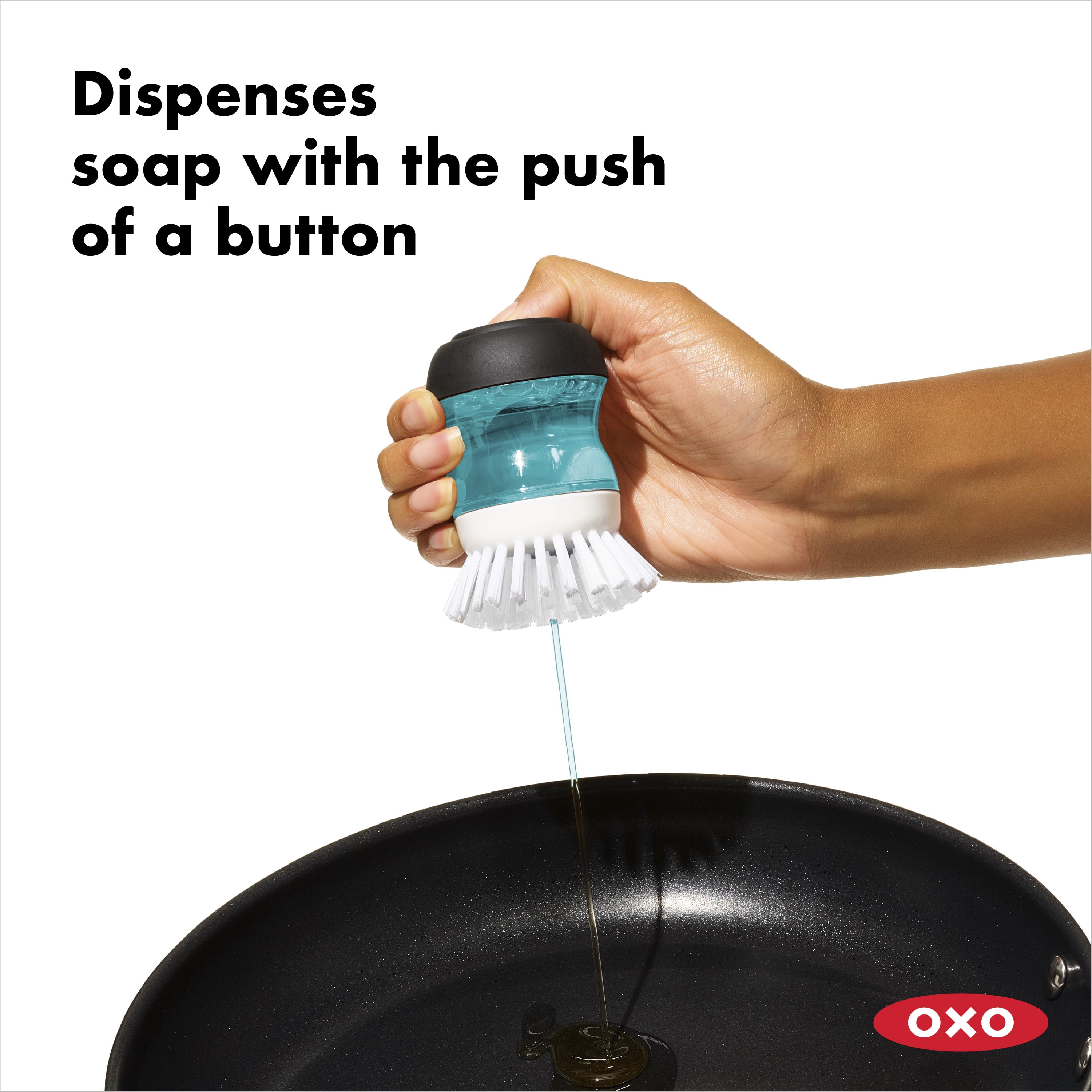 OXO Soap Dispensing Cleaning Palm Brush Refill Head, 2-Pack