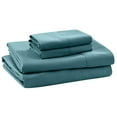 thumbnail image 4 of Amrapur Overseas 4-Piece Bright Solid Microfiber Adult Sheet Set, Teal, King, 4 of 4