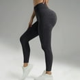 thumbnail image 6 of HongQid Women's Leggings Ribbed Knit Casual High Waist Fitness Gym Yoga Pants, 6 of 7