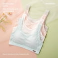 thumbnail image 3 of Kids Teens Girls' Sports Bra Training Bras with Pads Teens Mesh Cami Stretch Breathable Vest Bras Cotton Wide Shoulder Straps Bras, 1/4 Pack, 3 of 9
