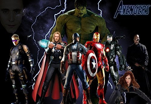 Avengers cake banner cake toppers birthday marvel hulk thor iron man spiderman 