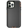 thumbnail image 3 of For Apple iPhone 13 Pro Max 6.7 inch Heavy Duty Defender Armor Hybrid Case Cover With Clip Black/Orange, 3 of 3