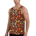 thumbnail image 2 of KLL Retro Coffee Print Men's Muscle Gym Workout Stringer Tank Tops Bodybuilding Fitness T-Shirts Tank Tops Men-X-Large, 2 of 7