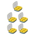 thumbnail image 2 of Transemion Impact-Resistant Pill Case Lightweight And Anti-Corrosion For Travel Sealing Yellow-6 Slots 5Set, 2 of 6