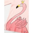 thumbnail image 5 of WIBACKER 3-8T Toddlr and Little Girls' Long Sleeve Top and Pants Snug Fit 100% Cotton 2 Piece Pajama Set - Flamingo, 5 of 9