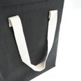 thumbnail image 3 of Cesta de Lavadero Del Compartimiento de Almacenamiento Del Lino Del Del Bolso Del Arte Del Paño de La Serie Del Color Puro Negro Soledad Cesto de la cesta de lavandería, 3 of 8