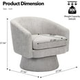 thumbnail image 2 of Twister.CK Swivel Barrel Chair, Modern 360° Rotation Single Sofa Lounge Armchair Accent Chair, for Living Room Bedroom Office, Light Gray, 2 of 8