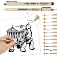 thumbnail image 3 of Estilografos (12 PCS) Rotuladores Punta Fina a Grueso, Plumas Negras Para Rotuladores y Dibujo, Estilógrafo para Caligrafía, Escribir, Diseñar, Cómic, 3 of 4