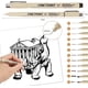 thumbnail image 3 of Estilografos (12 PCS) Rotuladores Punta Fina a Grueso, Plumas Negras Para Rotuladores y Dibujo, Estilógrafo para Caligrafía, Escribir, Diseñar, Cómic, 3 of 4