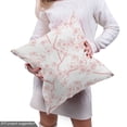 thumbnail image 4 of Ambesonne Cherry Blossom Fabric by the Yard Upholstery, Retro Sakura Art, 2 Yards, Coral White, 4 of 4