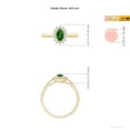 thumbnail image 5 of ANGARA Lab Grown Princess Diana Inspired Emerald Ring with Lab Diamond Halo for Women in 14K Yellow Gold (Size-5x3mm) | May Birthstone, Anniversary, Jewelry Gift for Women | Lab-Grown Emerald Ring, 5 of 8