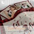 thumbnail image 4 of Merry Christmas Comforter Set Full Size, Cute Snowman with Xmas Tree Soft Bedding Set for Man Woman, 4 Pieces Duvet Cover Set with Fitted Sheet, 2 Pillowcases, 4 of 9