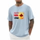thumbnail image 1 of Tops para hombre, blusas y camisas de cuello redondo y manga corta para hombre, blusas casuales de moda con cuello redondo y manga corta para hombre, blusas de poliéster para hombre, 1 of 5