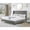 Gray + Particle Board+MDF + MDF-Queen, variant on Rozitta Gray Velvet Wingback Platform Bed, Queen