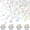 White, variant on 300g 5 Sizes Iridescent Round Glass Mosaic Tiles, DIY Craft Pieces for Garden Home Art Ornament Decoration