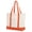 Natural / Orange, variant on Muka Canvas Tote Bags with an External Pocket, Zipper Closure Reusable Grocery Shopping Bag-Natural / Pink