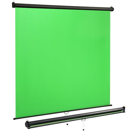 Image of Instahibit 73 x 82 Retractable Green Screen Backdrop Chromakey Wall Ceiling Mountable Pull Down