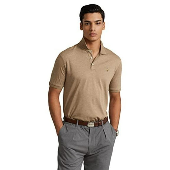 POLO RALPH LAUREN Classic Fit Soft Cotton Polo Shirt Italian Heather SM