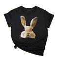 thumbnail image 1 of Tops de Cuello Alto para las Mujeres Amante Impreso Camiseta Cuello Redondo Manga Corta, Poliéster Spandex, 1 of 7