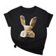 thumbnail image 1 of Tops de Cuello Alto para las Mujeres Amante Impreso Camiseta Cuello Redondo Manga Corta, Poliéster Spandex, 1 of 7