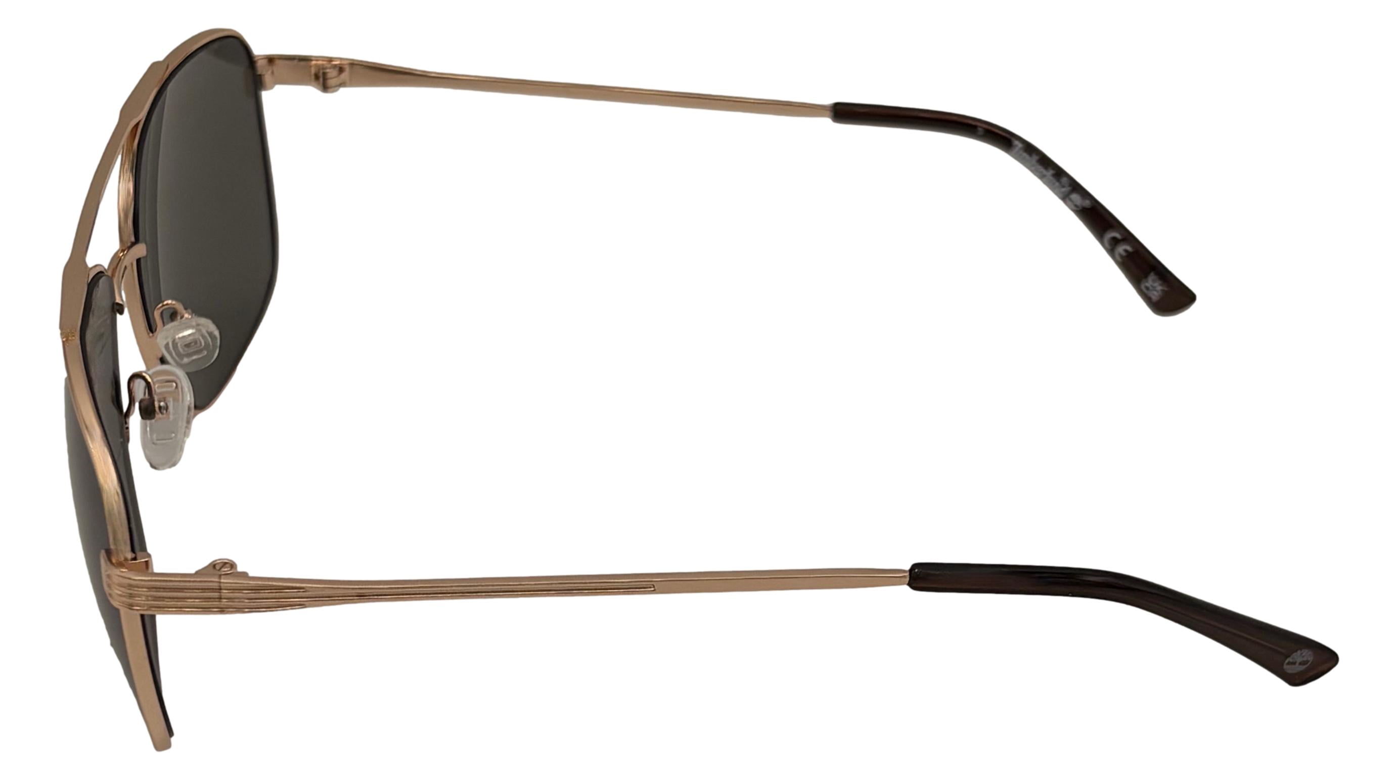 Timberland UV Protection Men's Rectangle Aviator Fashion Sunglasses, Gold