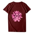 thumbnail image 4 of Puntoco Blusa de manga corta con estampado de moda para mujer, divertida camiseta de cuello redondo, 4 of 4