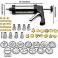 thumbnail image 2 of Professional Stainless Steel Pastry Syringe Biscuit Press Pastry Gun With 13 Biscuit Discs And 8 Nozzles, 2 of 5