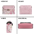 thumbnail image 4 of KUIFORTI White Cat Leather Crossbody Bag Casual Functional Cell Phone Women's Shoulder Handbags Portability Purse Shoulder Bags with Chain Strap for Camping Parties, 4 of 6