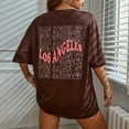 thumbnail image 1 of TINZ T-Shirts d'Été pour Femmes à Manches Longues, Tee-Shirt Graphique à Lettres pour Femmes, Hauts à Manches Longues pour Femmes, Hauts d'Été Amples pour Femmes, 1 of 7