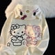 thumbnail image 1 of Sanrio-cárdigan con capucha de Hello Kitty para mujer, suéter holgado de gran tamaño, sudadera con estilo japonés, sudadera Kawaii Lolita, Yk2, 1 of 4