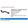 thumbnail image 2 of Breather Hose - Compatible with 2009 Mercedes-Benz ML320, 2 of 2