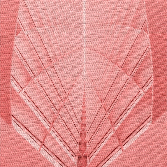 Ahgly Company Machine Washable Indoor Square Transitional Pastel Pink Area Rugs, 7' Square