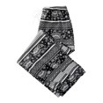 thumbnail image 4 of Boho Harem Pants Elephant Women Pants Thai Casual Clothing Wide Leg, Hippie Lady White Fish Scale, 4 of 8