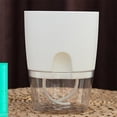 thumbnail image 1 of Flower Pot Self Watering Transparent Double Layer Plastic Flowerpot Cotton Rope Watering Small Plant Pot With Injection Port, 1 of 5