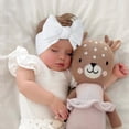 thumbnail image 5 of 3PCS Handmade Baby Girls Headbands Soft Stretchy Nylon Hair Bands Hair Accessories with Bows for Newborn Baby Girls Infant Toddlers Kids, 5 of 7