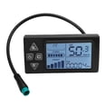 thumbnail image 1 of Scooter Display Meter, Clear Scooter Control Meter Backlit Water Proof Plug LCD  for Mountain Bike, 1 of 7