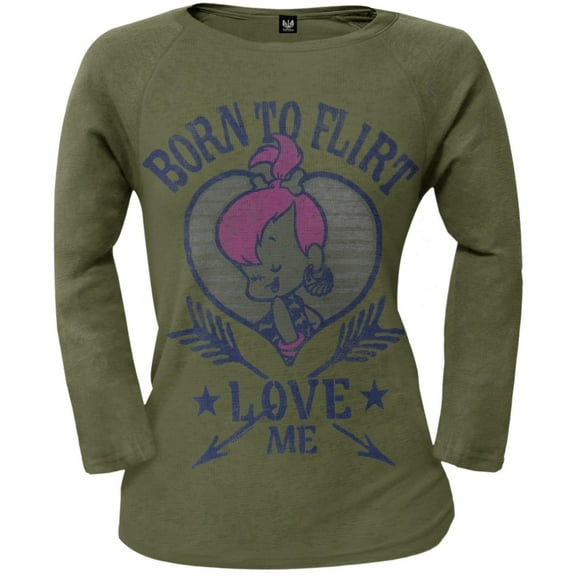 Flintstones - Born To Flirt Juniors Long Sleeve