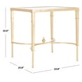 thumbnail image 3 of SAFAVIEH Couture Mendez Contemporary Glass Top Metal End Table, Gold, 3 of 9