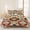 Blue,Orange, variant on 3 Pieces Queen Quilt Set,Retro Boho Moroccan Geometric Soft Bedding Sets with 1 Quilt & 2 Pillow Shams,Vintage Terracotta Art Summer Bedspread Lightweight Coverlet Comforter for All Season