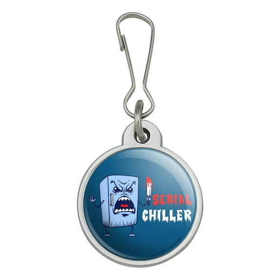 Serial Chiller Fridge Killer Funny Humor Jacket Handbag Purse Luggage Backpack Zipper Pull Charm