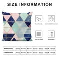 thumbnail image 5 of Triangles Navy Blush Mint Pillows Case Soft Throw Pillow Double-Sided Digital Printing Couch Pillowcase Square, 5 of 5