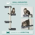 thumbnail image 4 of PawHut Cat Shelf with 4 Platforms, Cat Wall Climber with 3 Scratching Posts, 4 of 9