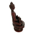 thumbnail image 5 of Red Sitting Medicine Buddha Resin Figurine 4.25 Inch Made in Nepal Buddhism, 5 of 6